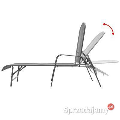 vidaXL Leżaki ze stolikiem 2 stal Warszawa