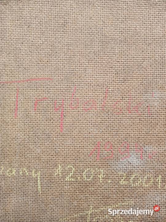 Stary obraz abstrakcja 37x37 1994 r Kraków