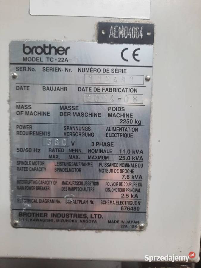 Centrum obróbcze Brother TC22A 0 Strzelce Krajeńskie