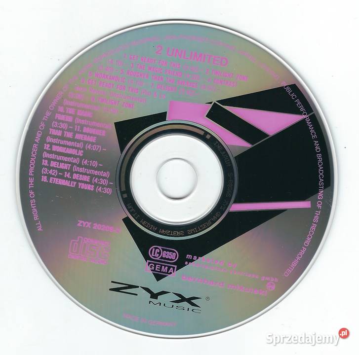 CD 2 Unlimited Get Ready 1992 ZYX Records Brwinów