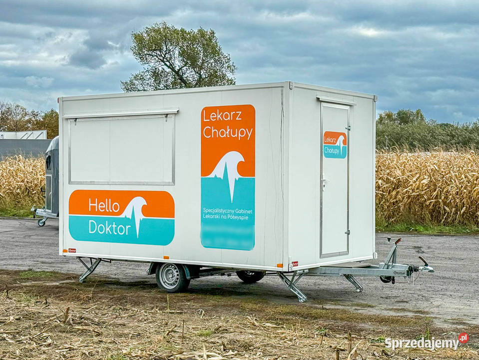 Przyczepa gastronomiczna 4 m zarejestrowana ręki Kotlin sprzedam