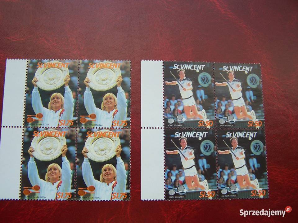 St Vincent 1988 MNH 4x Sport Tenis Lendl Beker S Tychy