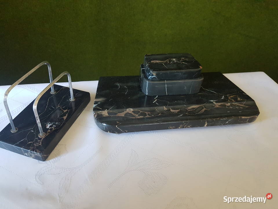 Kałamarz przedwojenny marmurowy lata 20 ubigłego Tarnowskie Góry