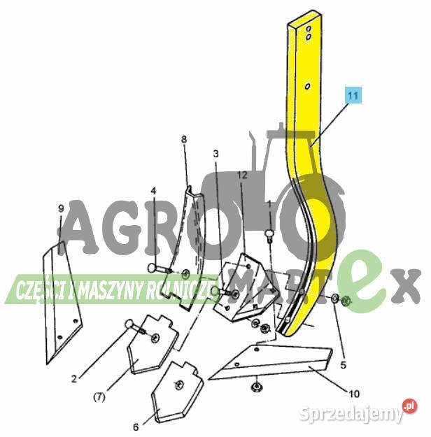 4653680 465 3680 GRZĄDZIEL 70x22x875 LEMKEN Pozostałe Wichrów sprzedam