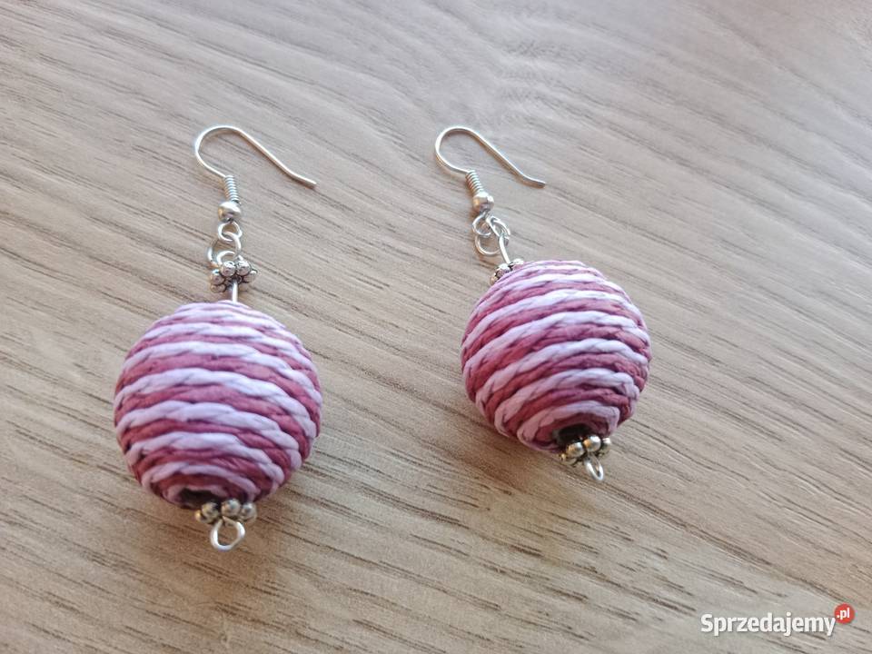 Kolczyki kule fiolet Poznań