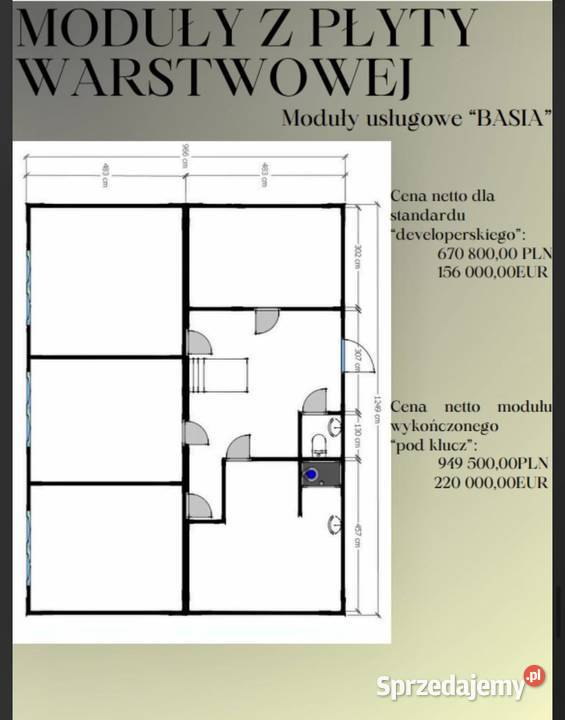 Na sprzedaż DOM MODUŁOWY obiekt 241.5m2 pomorskie Gdańsk