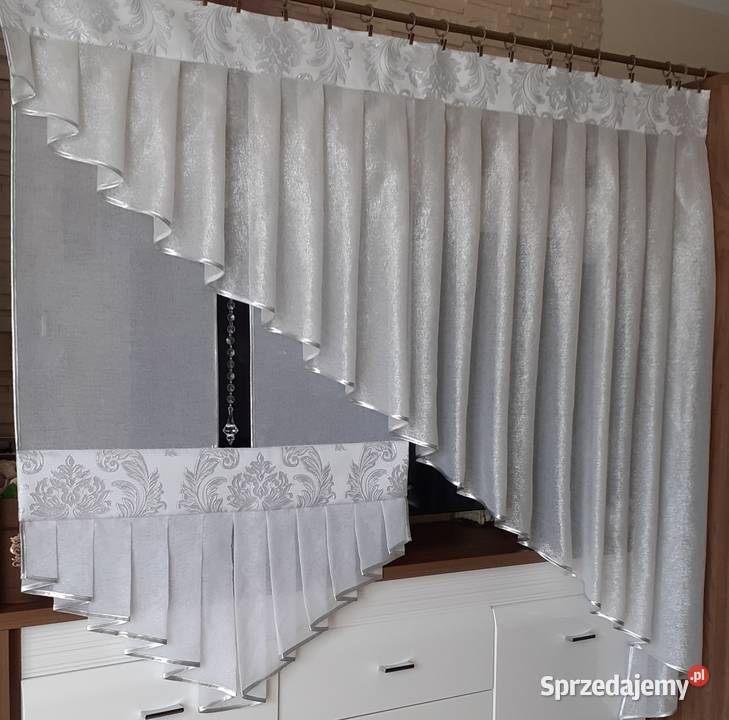 Firana panel srebrne kropeczki Mława