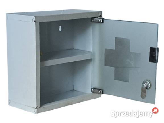Mała Metalowa Apteczka ze Szklanymi Drzwiczkami Rzeszów
