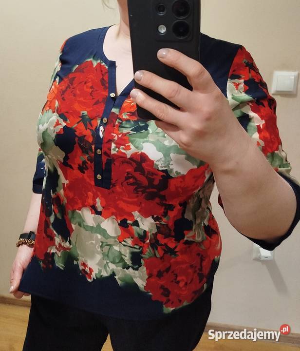 Wiskozowa bluzeczka na wiosnę rozmiar 46 Biecz