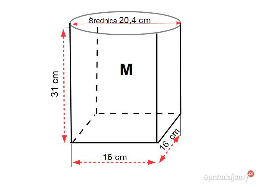 Doniczka czarna osłonka ozdobna PAK czarny M lubelskie