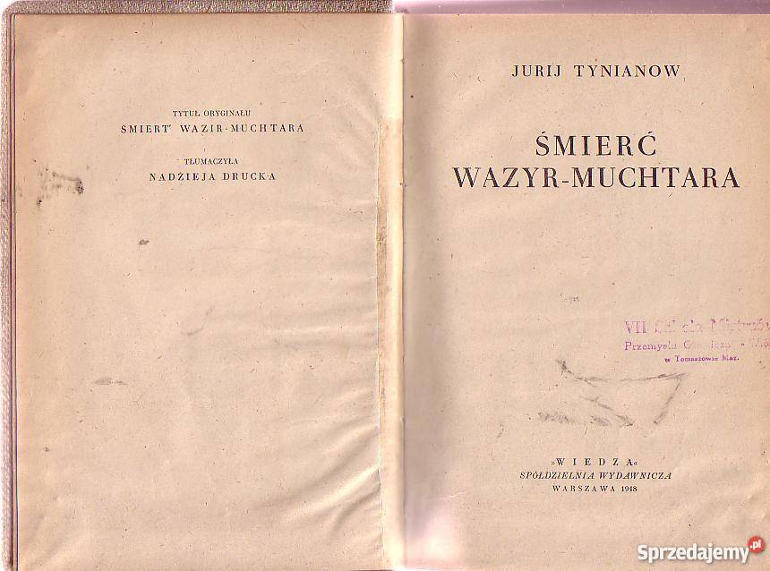 5796 ŚMIERĆ WAZYR MUCHTARA JURIJ TYNIANOW