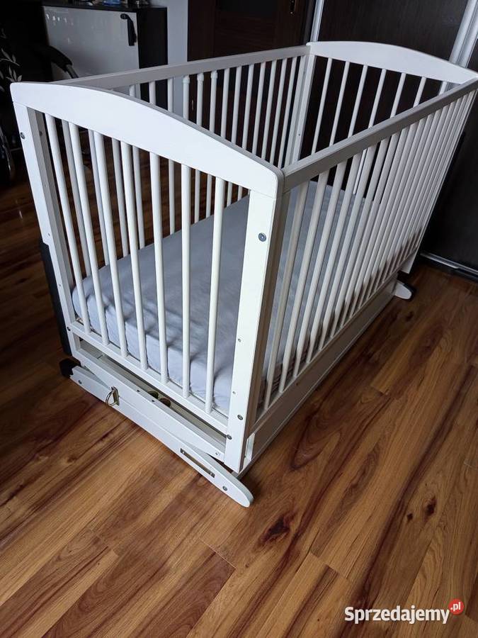 Łóżeczko bujane z szufladą materac Rucken Róża