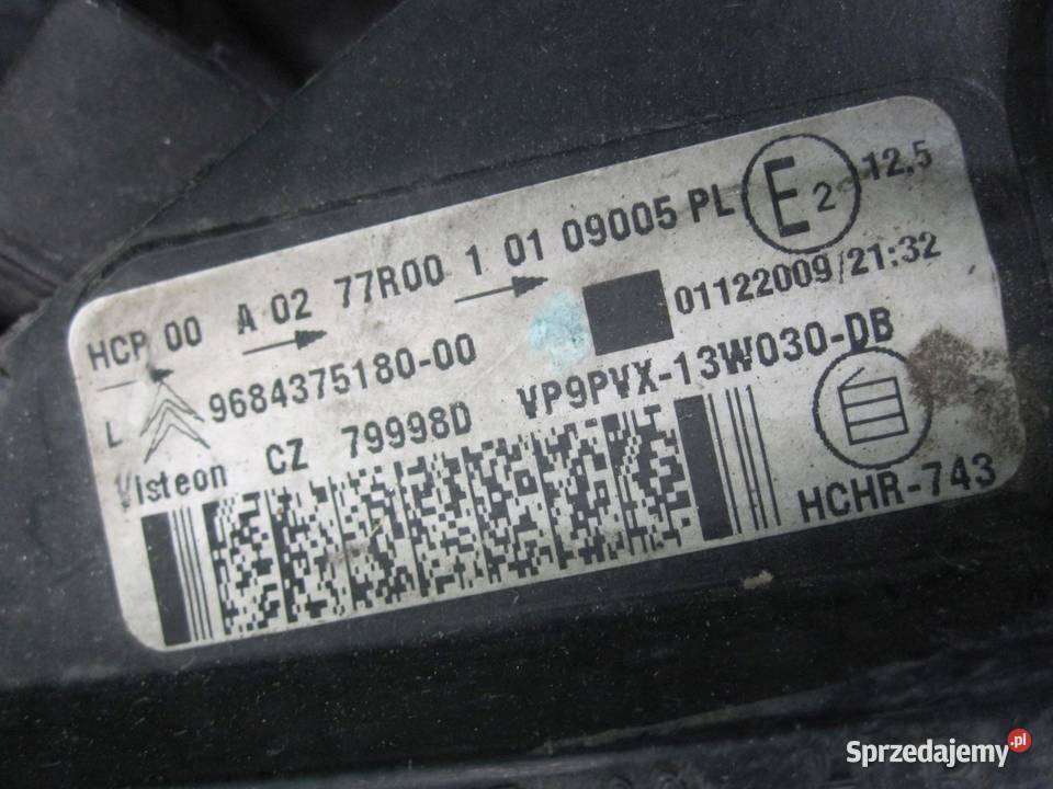 CITROEN DS3 10r lampa lewy przód 9684375180 osobowe