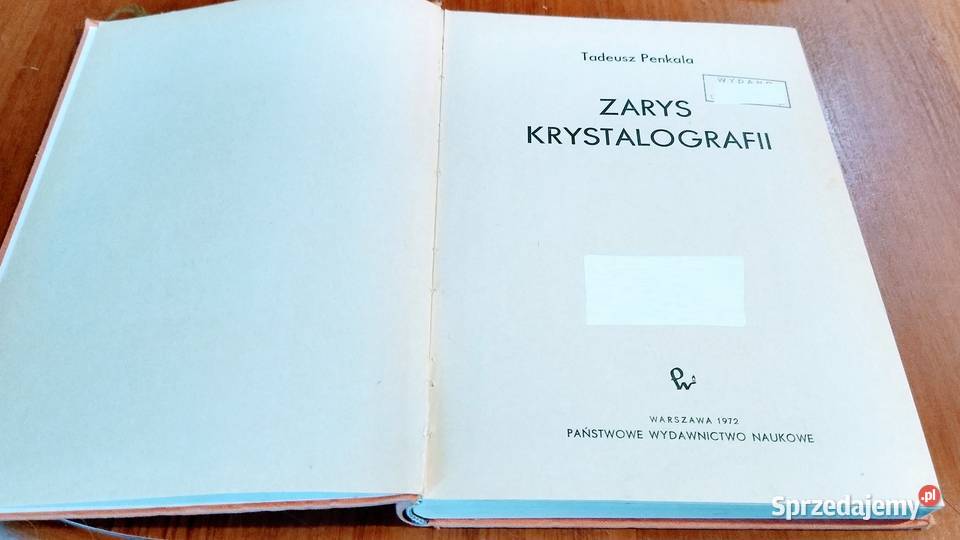 Zarys krystalografii  Tadeusz Penkala twarda tradycyjny podręcznik Gdańsk sprzedam