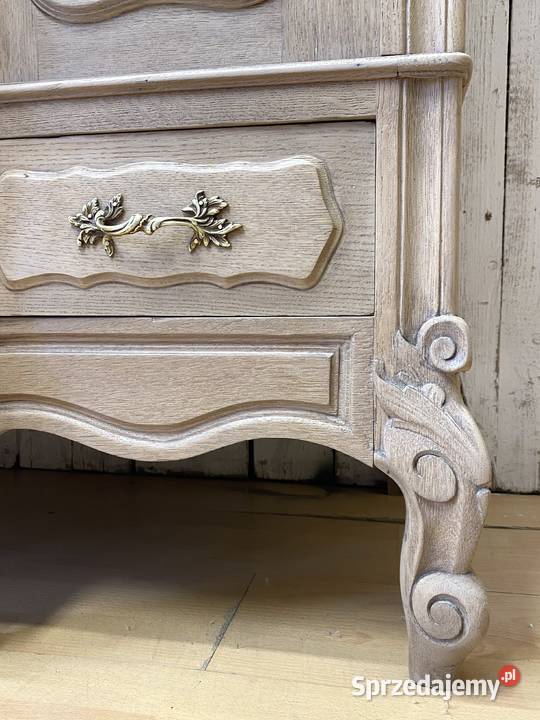 Szafa dębowa kremowa 3drzwiowa odnowiona z 1928r 167cm wielkopolskie Poznań