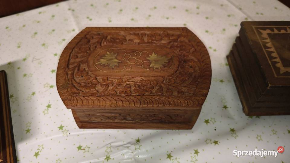 Stare drewniane pudełka Chorzew sprzedam