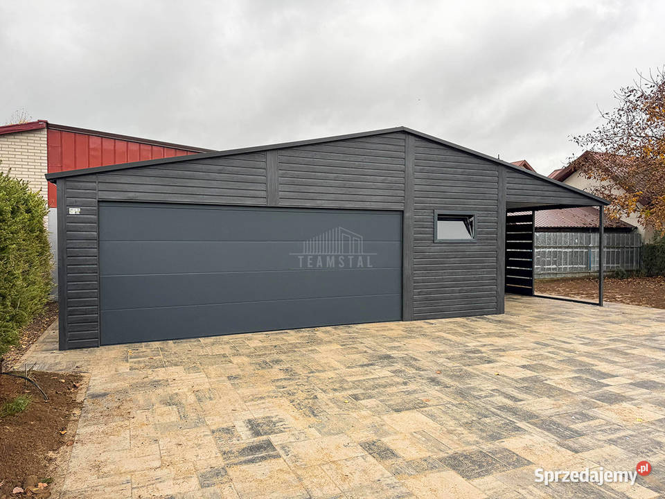 Garaż blaszany PREMIUM 8x6m wiata 3x6 Brama samodzielny Nieruchomości Gorzów Wielkopolski
