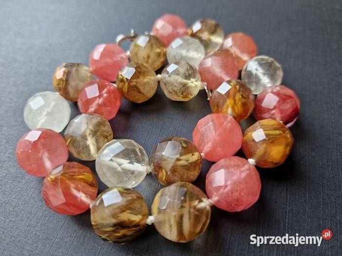 BRAZYLIJSKI KWARC Z RUTYLEM NASZYJNIK ETNO ART Częstochowa