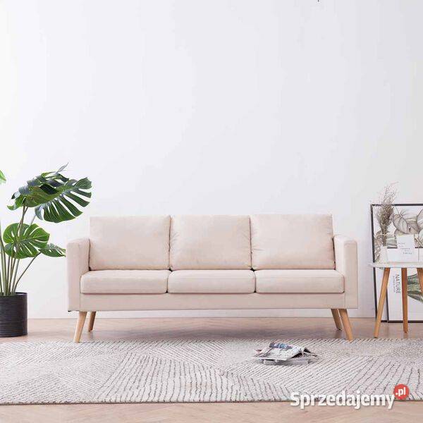 vidaXL Sofa 3osobowa materiałowa