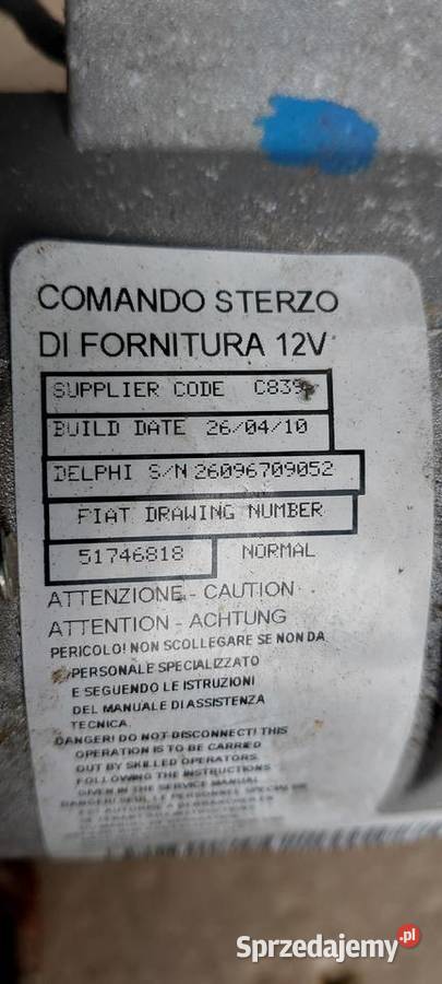 Wspomaganie elektryczne FIAT PANDA II 26096580 Szczecin