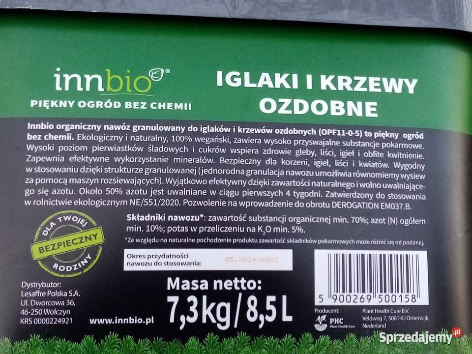 Organiczny nawóz granulowany Drzewa i krzewy Zielonki