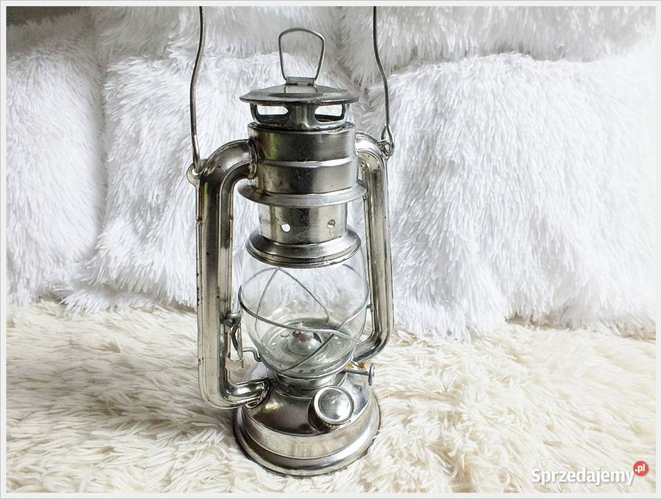 Lampa naftowa SREBRNA Piękna i sprawna do użytku lubuskie Żary