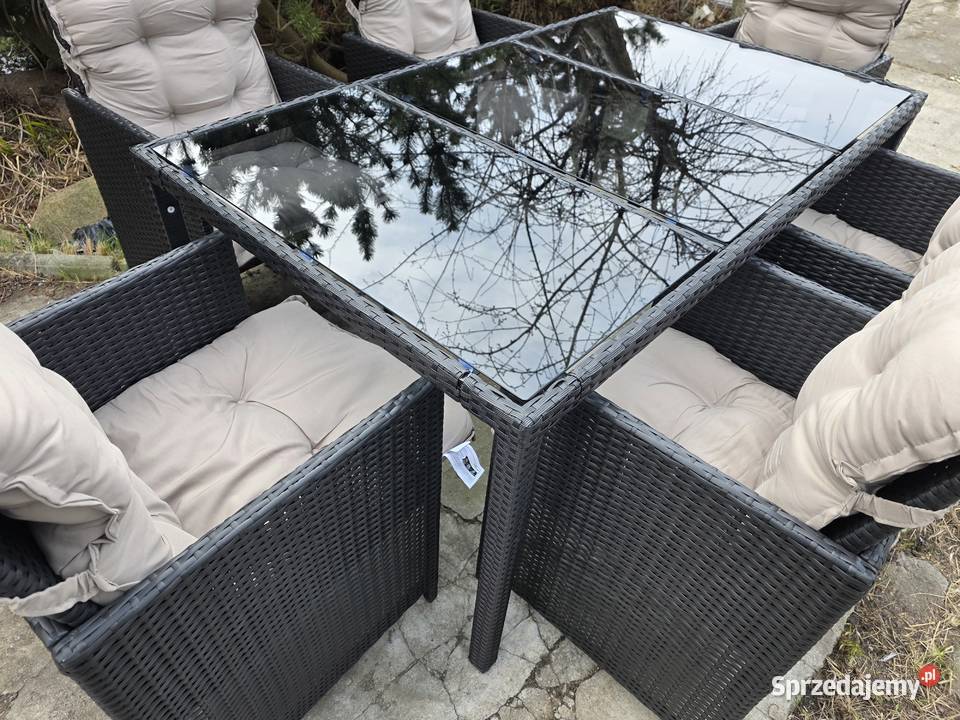 Zestaw mebli ogrodowych Space 6 krzeseł stół Wschowa sprzedam