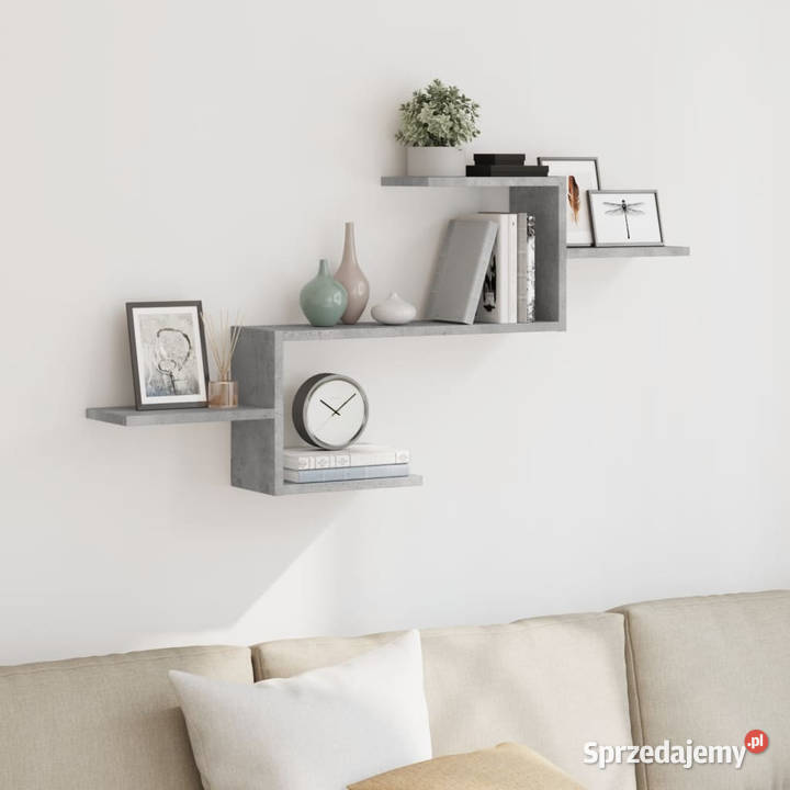 Półka wisząca szarość betonu 104x15x49 WM853203 mazowieckie Warszawa