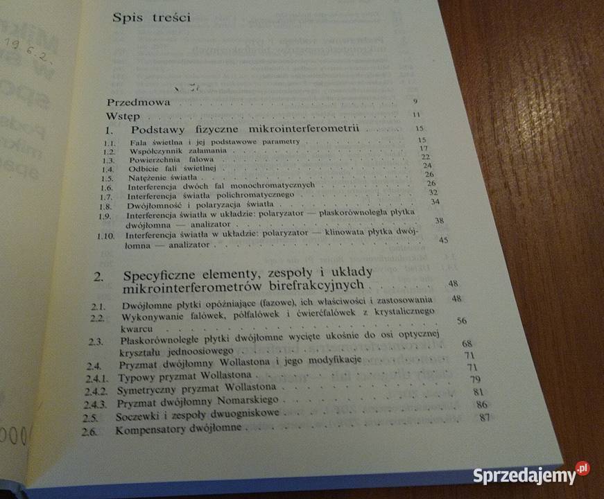 Mikrointerferometria w świetle spolary ISBN 8320412595
