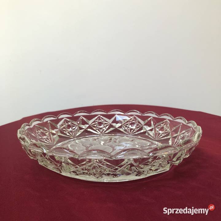 Piękna kryształowa misa PRL lata 70 XX w Vintage Porcelana i szkło Kraków