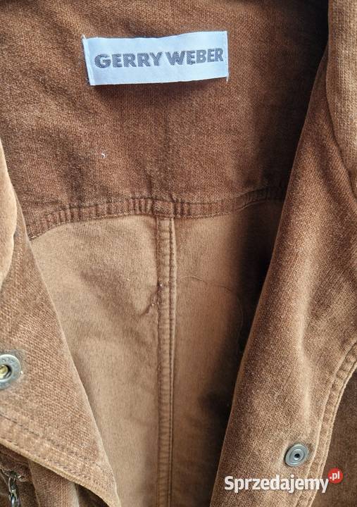 Kurtka żakiet Gary Weber brązowy welur sztruks