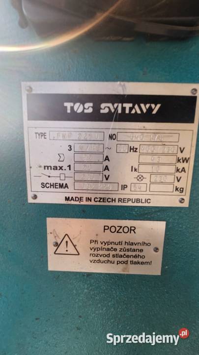 Strugarka czterostronna Tos Svitavy FWP 225U Marciszów