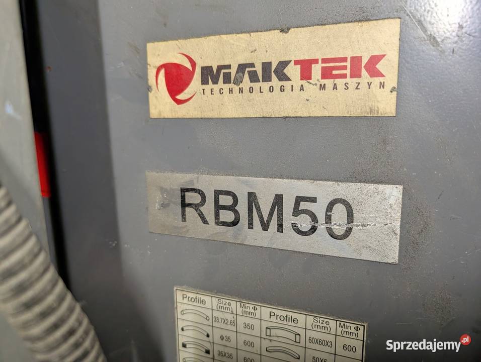 Giętarka do rur Maktek RBM50 Produkcja