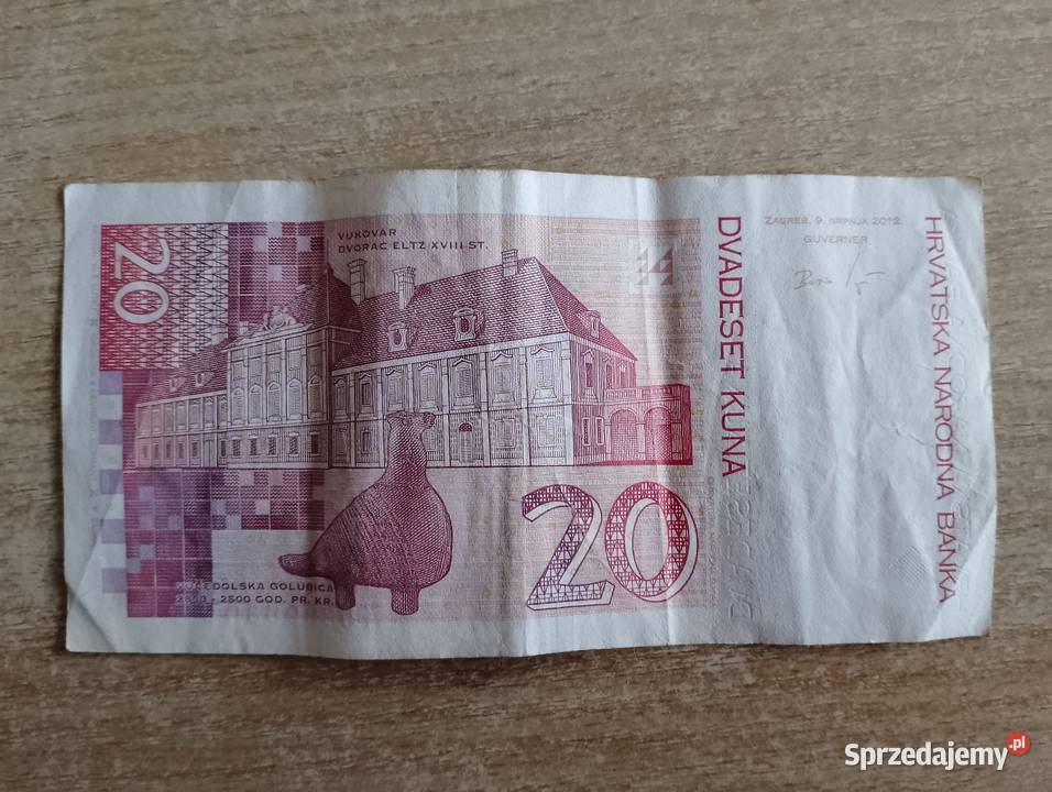 Banknot 20 KUNA Chorwacja kolekcjonerski Numizmatyka Poznań