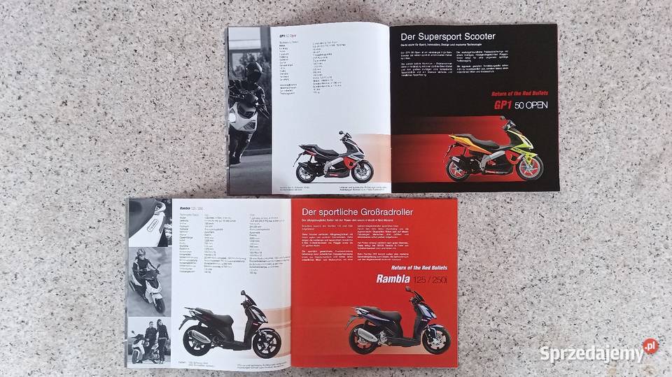 DERBI Motorowery Motocykle 50 ccm 125659 ccm katalog Bytom sprzedam