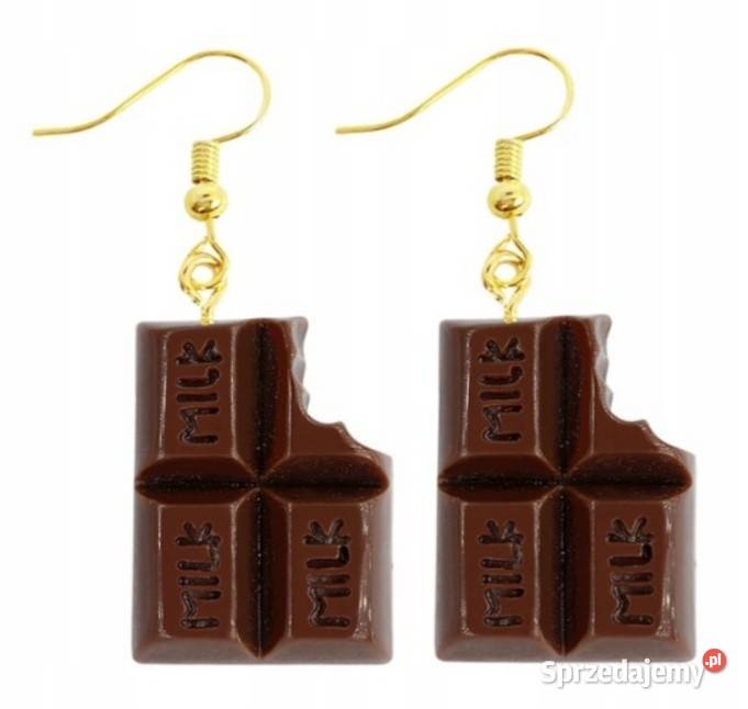 Kolczyki czekolada stal Kraków