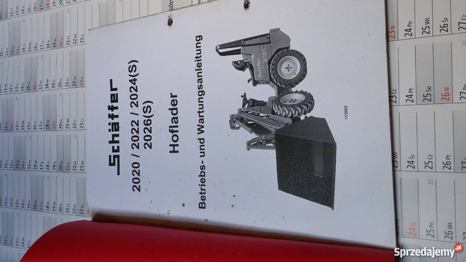 Instrukcja obsługi Schffer Lader Typ Rolnictwo Szamotuły