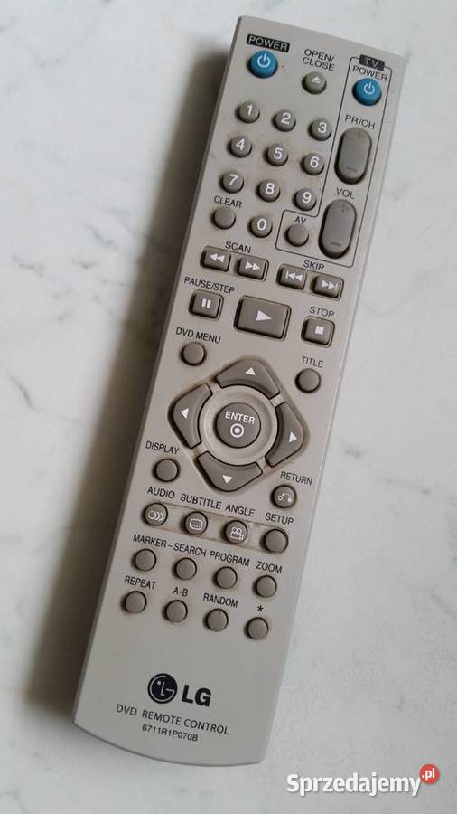 Pilot LG - dvd  remote control 6711R1P070B