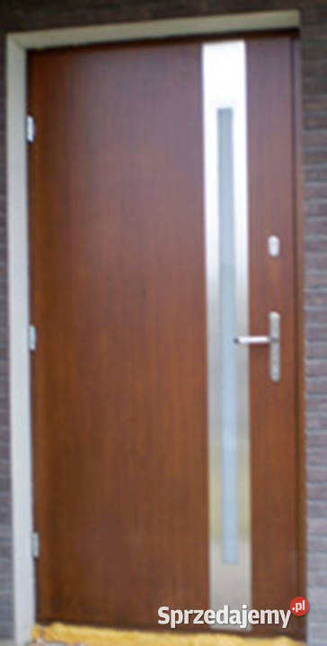 Drzwi drewniane zewnętrzne DJ 68 płytowe Siedlce
