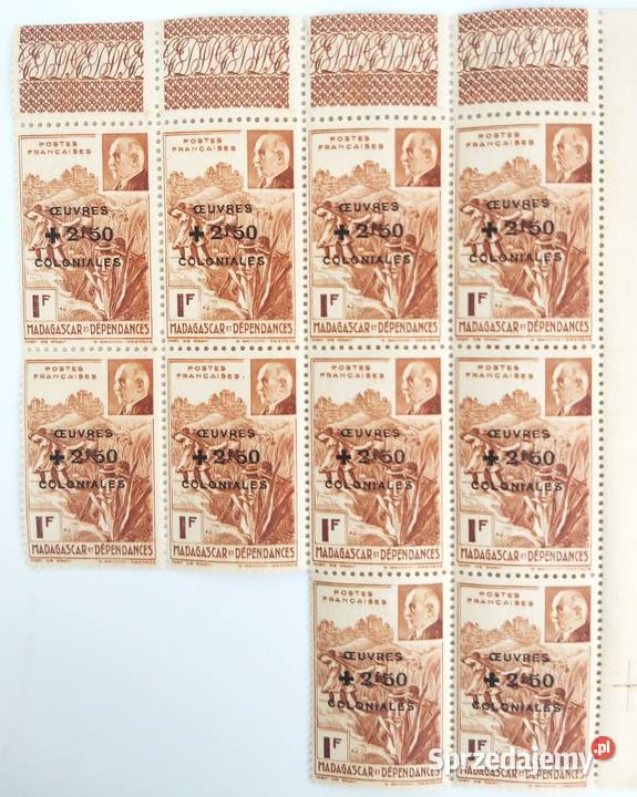 Znaczek kolonialny Madagaskar Filanzane Vichy Bronisze