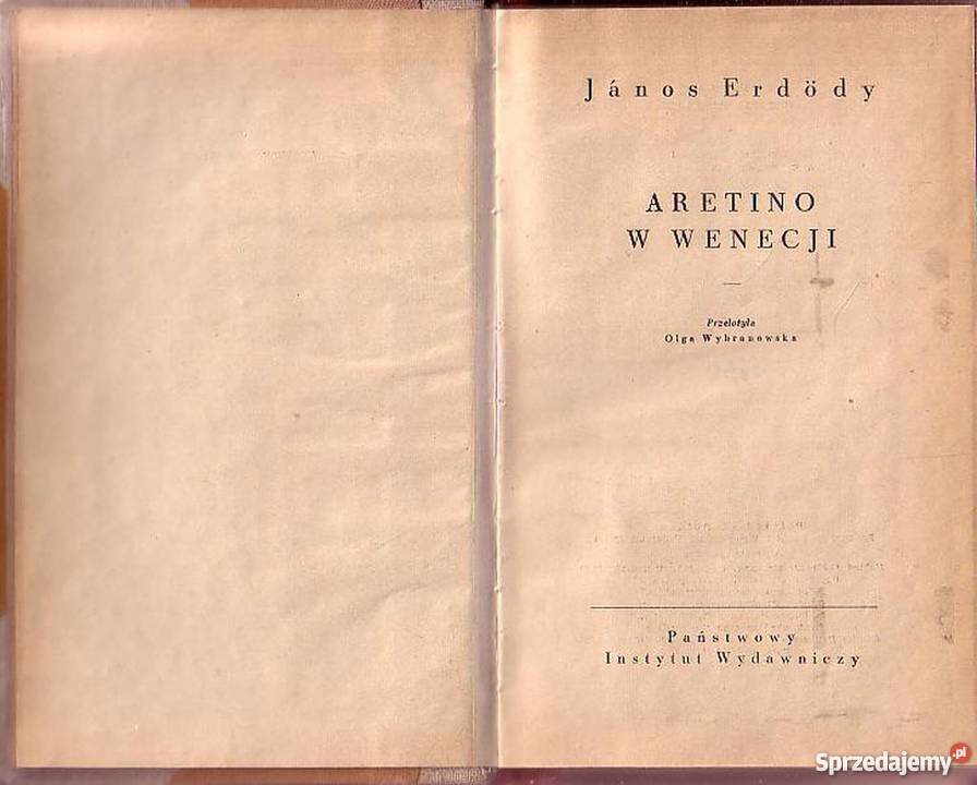 0199 ARETINO W WENECJI JANOS ERDODY małopolskie Czyrna sprzedam