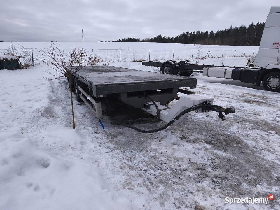 Przyczepa platforma laweta tandem do maszyn