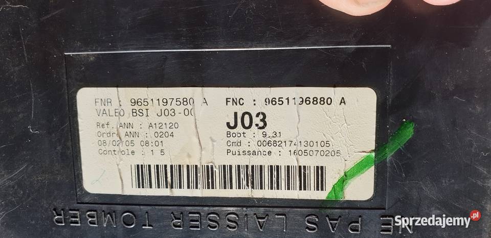 BSI J0300 C5 Citroen 9651197580