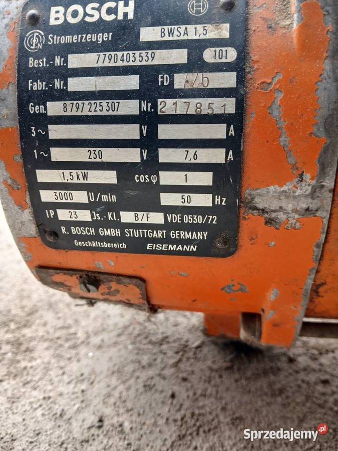 Agregat prądotwórczy Bosch