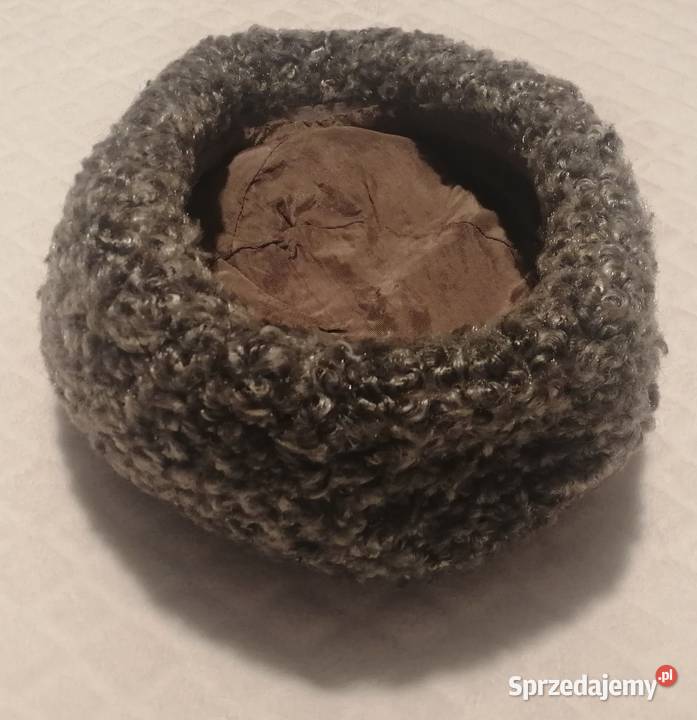 Czapka beret szary melanż 52 Odzież Kostiumy Uniseks Nakrycia głowy Czeladź