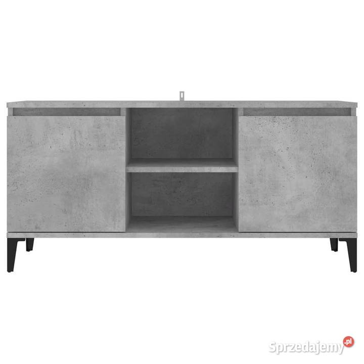 vidaXL Szafka TV metalowe nóżki szarość Pozostałe Warszawa