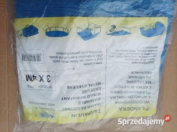 sprzedam nowa plandeke 3x4 m 80zl kolor Pozostałe