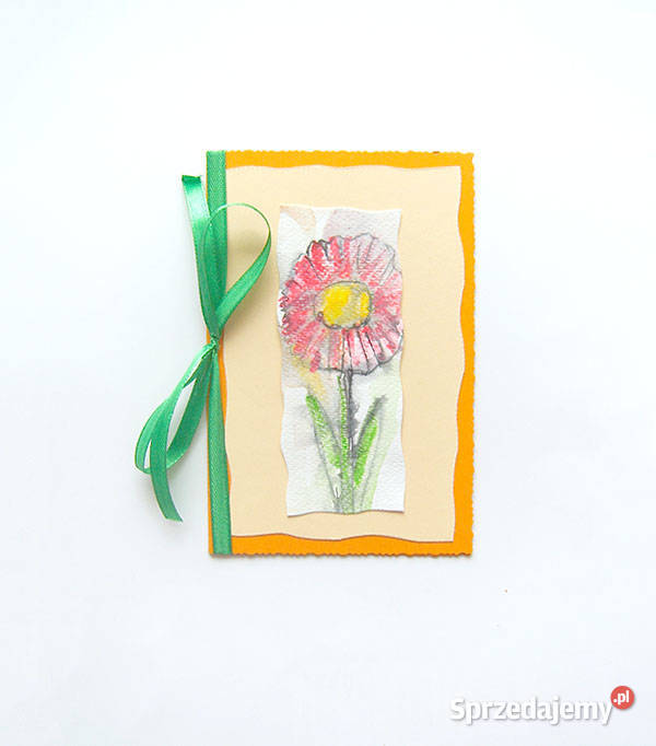 kartki z kwiatkami kartki kwiaty kartki malowane warmińsko-mazurskie