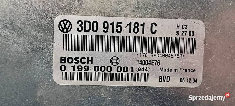 MODUŁ VOLKSWAGEN PHAETON 3D0915181C Lipno