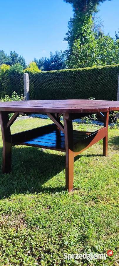 Używany drewniany stół ogrodowy Adamowice sprzedam